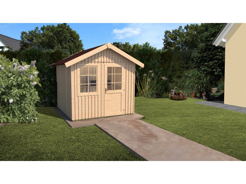 Weka Holz-Gartenhaus Satteldach Lasiert 298 cm kaufen bei OBI