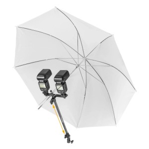 Walimex Pro Dual Flash Bracket System 2X Blitzschuh 2X Lichtschirm Aufnahme Foto