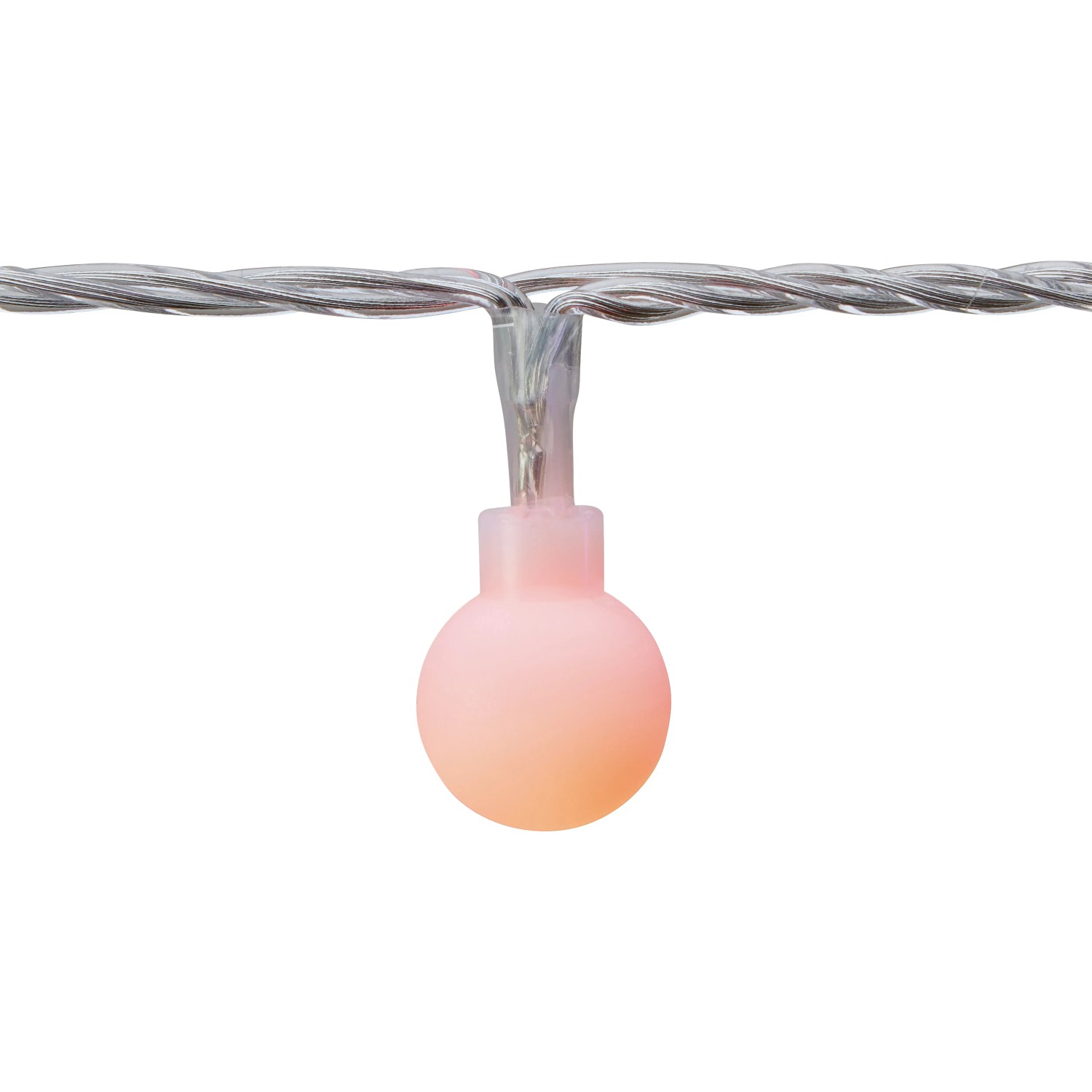 LED Lichterkette Multicolor, 2290 cm, mit einer einzelnen, runden, rosa LED. Dekorative Außenbeleuchtung.