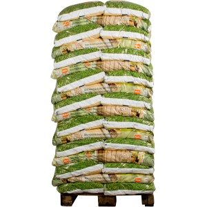 Palette OBI Holzhäcksel Bio, 51 Säcke à 45 l, naturbelassen, für Beetabdeckung & Hochbeete.