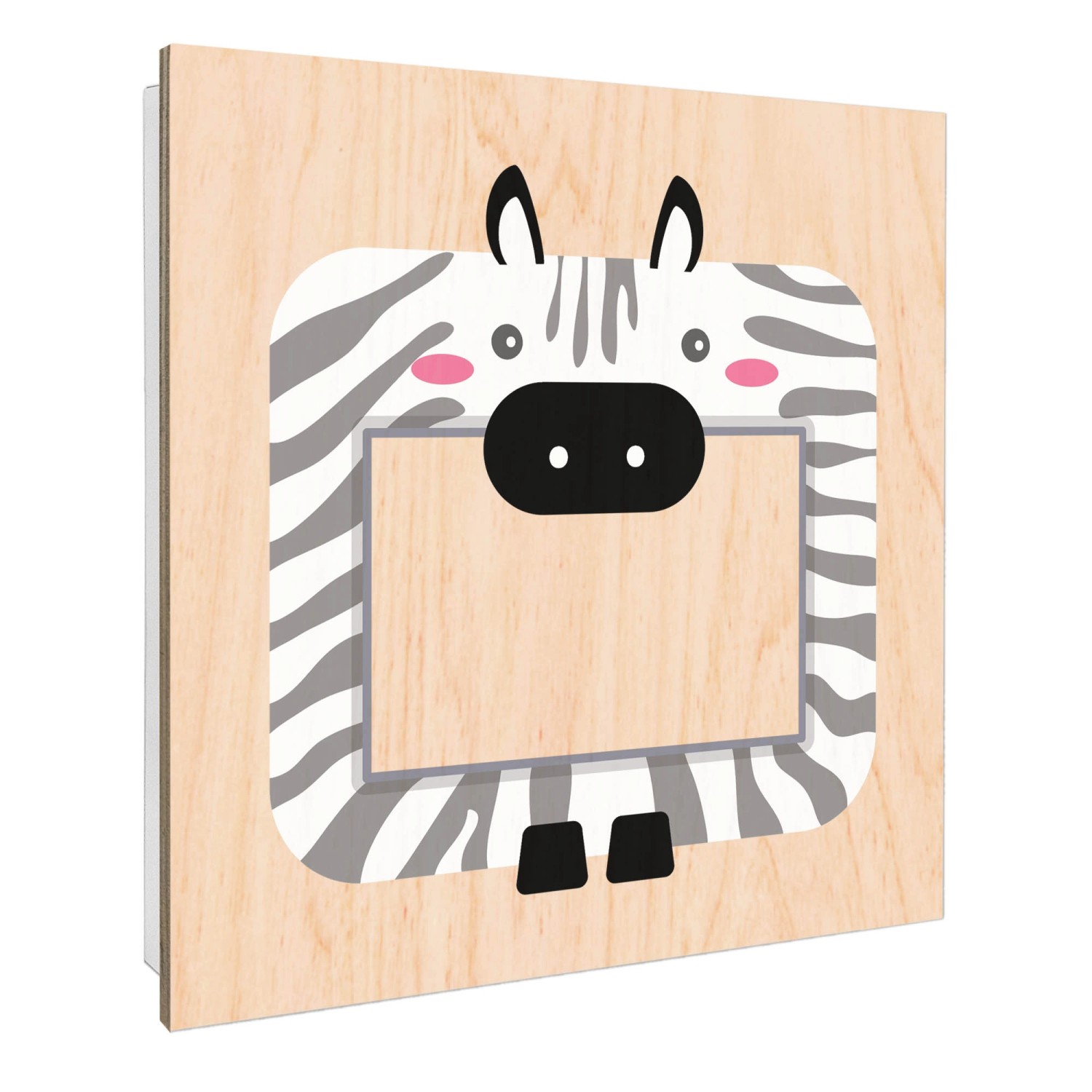 Banjado Schlüsselkasten mit Holzfront 30x30cm Weiß Scharnier Links 50 Haken günstig online kaufen