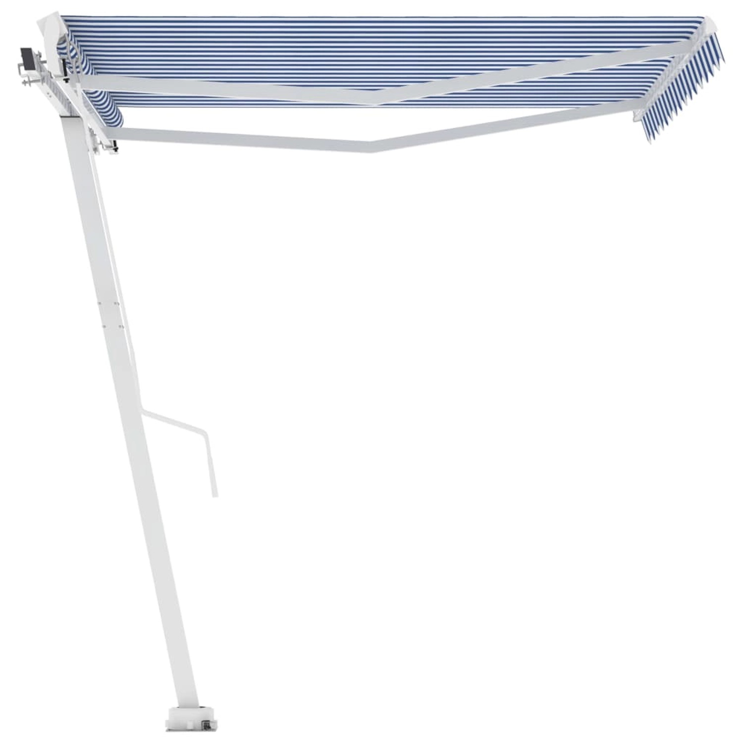 furnicato Standmarkise Manuell Einziehbar 350x250 cm Blau/Weiß günstig online kaufen
