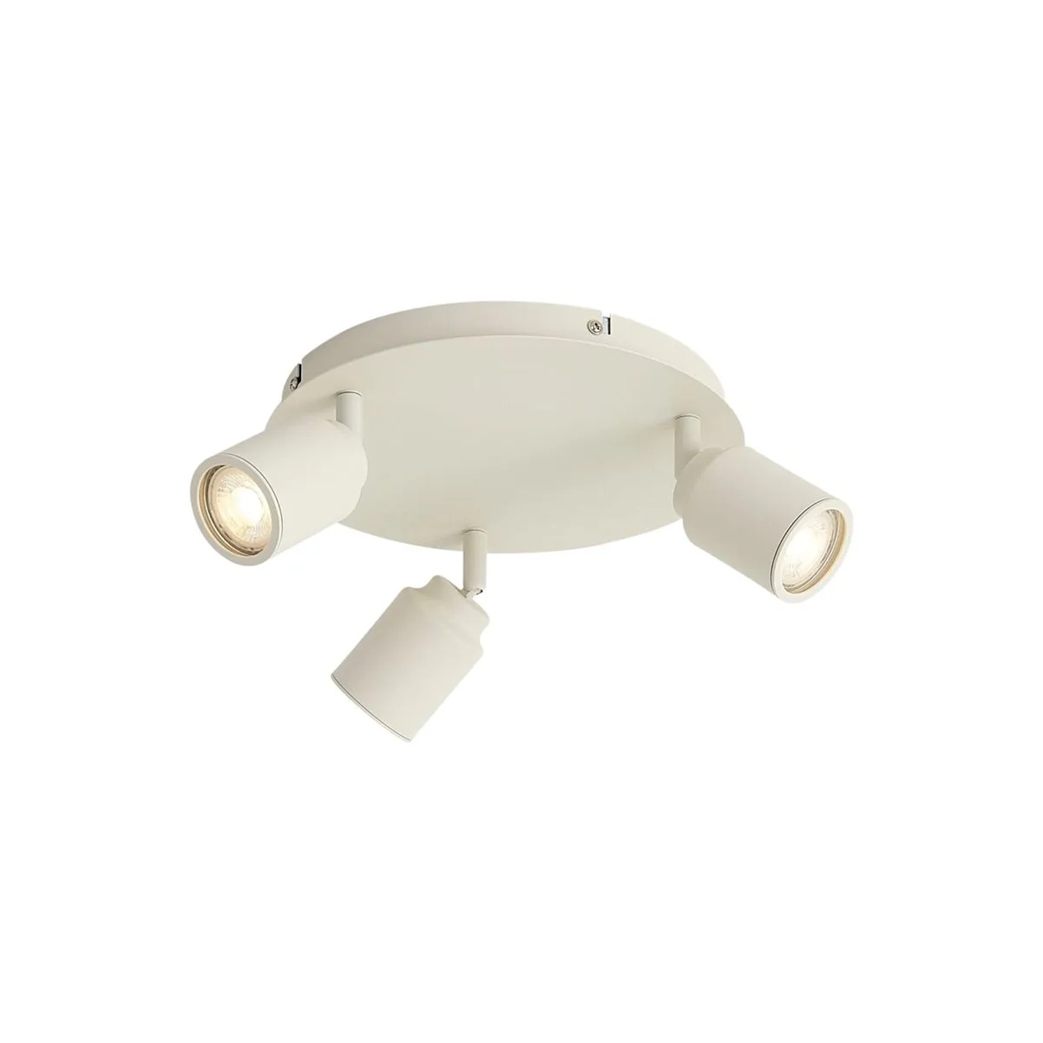 QAZQA Moderner Einbaustrahler Beige 3-Lichter IP44 Ducha