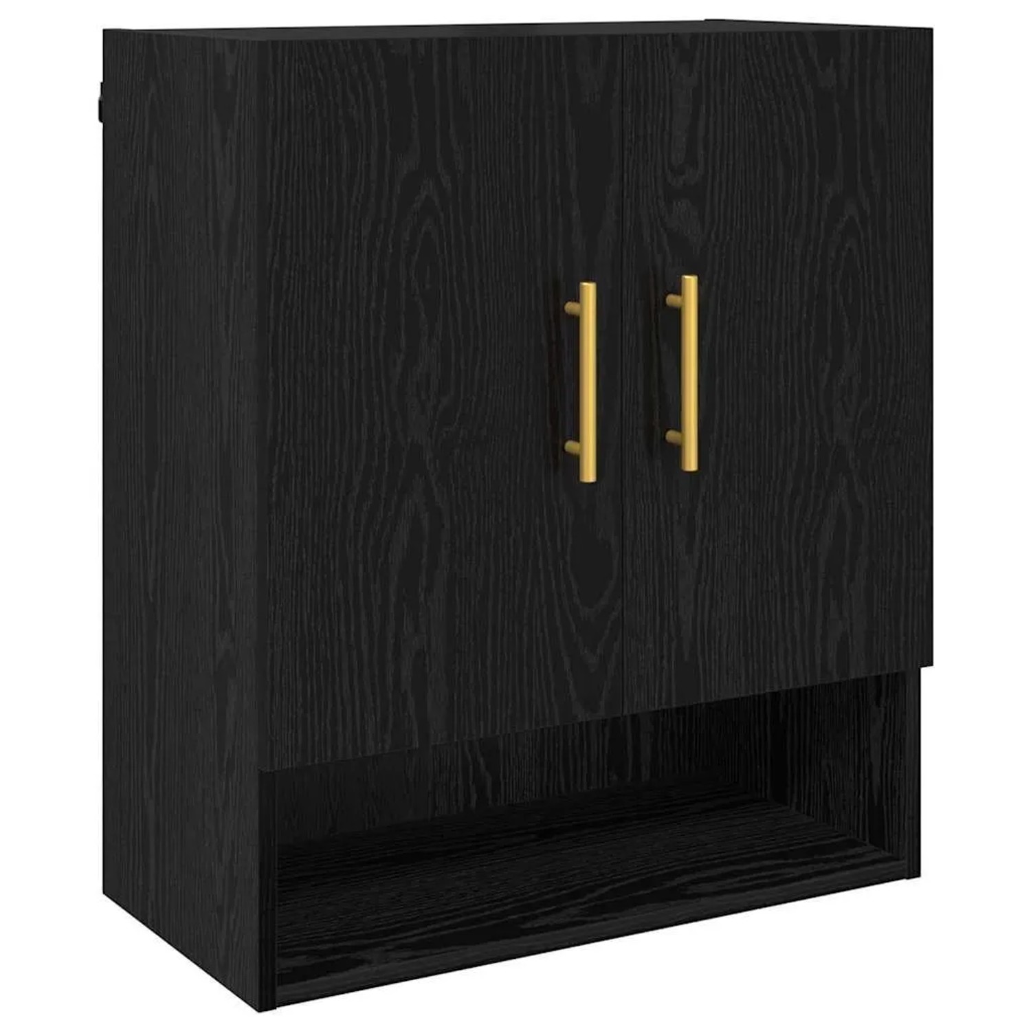 vidaXL Wandschrank Schwarz Eichen-Optik 60 x 31 x 70 cm Holzwerkstoff 87953 günstig online kaufen