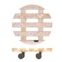 Wagner Multi Roller GH0642 mit Kirschblütenmuster, Rolluntersetzer aus Holz mit 4 Rollen, Ø 300mm, 100kg Tragkraft.