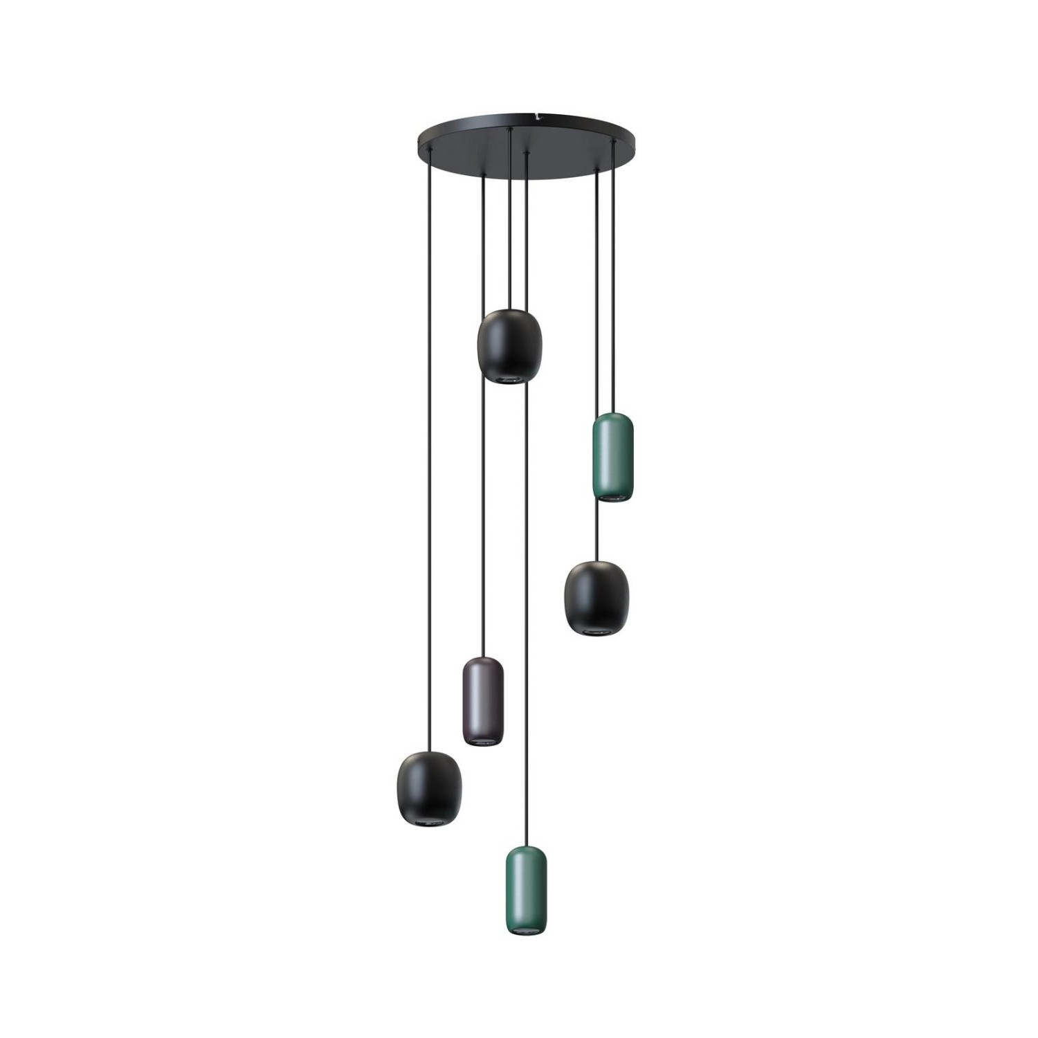 Lucande Pendelleuchte Narion 10025792 Modern in Schwarz aus Metall 6-flammi günstig online kaufen