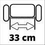 Einhell GE-SA 1433: Vertikutierbreite 33 cm für Elektro-Vertikutierer.