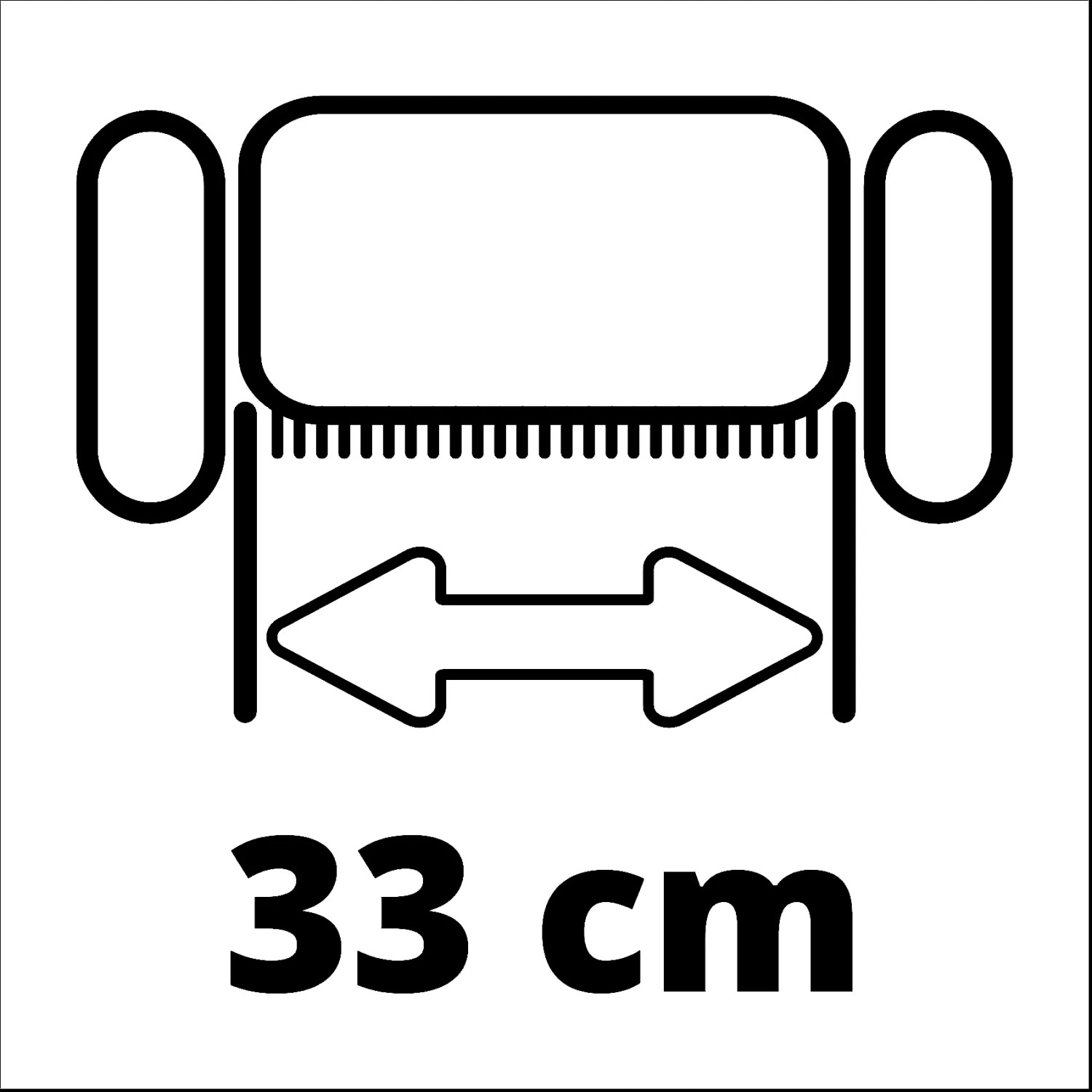 Einhell GE-SA 1433: Vertikutierbreite 33 cm für Elektro-Vertikutierer.