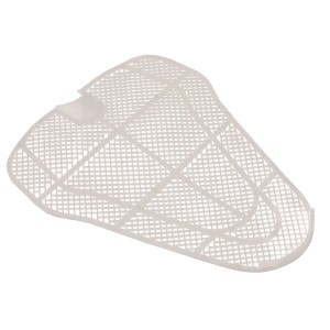 Weißer Kirchhoff Urinal-Siebeinsatz Universal aus Kunststoff für Stand-WCs.