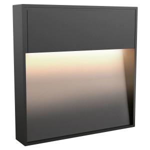 Moderne, eckige SSC-LUXon LED Wandleuchte ELEVA in Anthrazit für Innen & Außen (IP54).