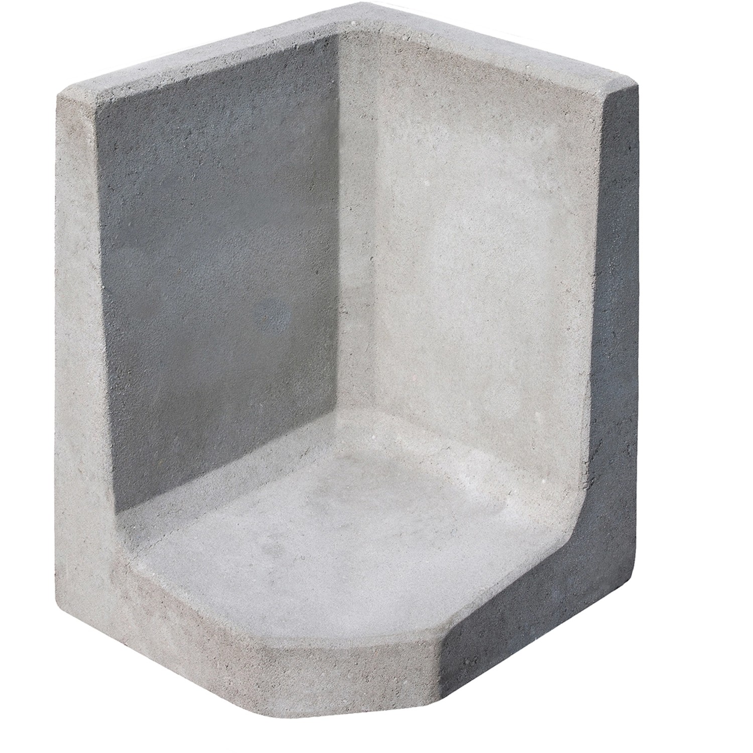 Diephaus L-Stein Ecke unbewehrt  Grau 60 x 40 x 40 x 7 cm