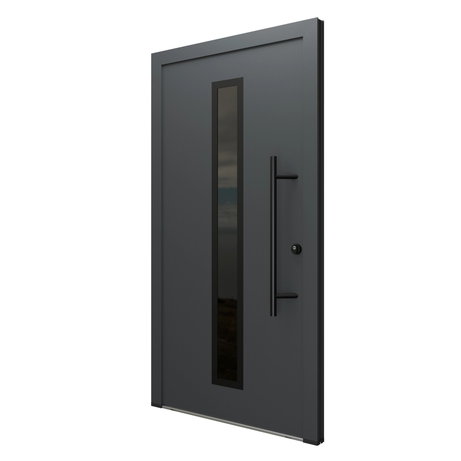 FM Türen AS68 Modell 21 1000 x 2000 Anthrazit Rechts Innen Beschläge Set 13 Glas 09