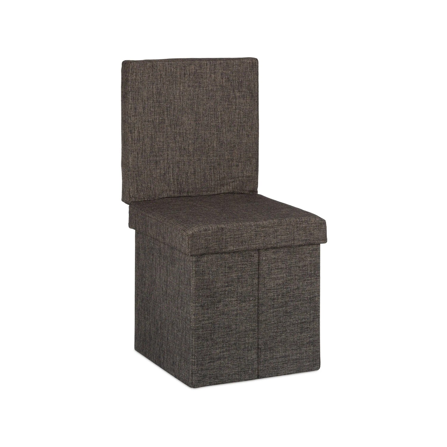 Relaxdays Sitzhocker Leinen Braun Faltbar mit Lehne 73 x 38 x 38 cm 4,72 kg