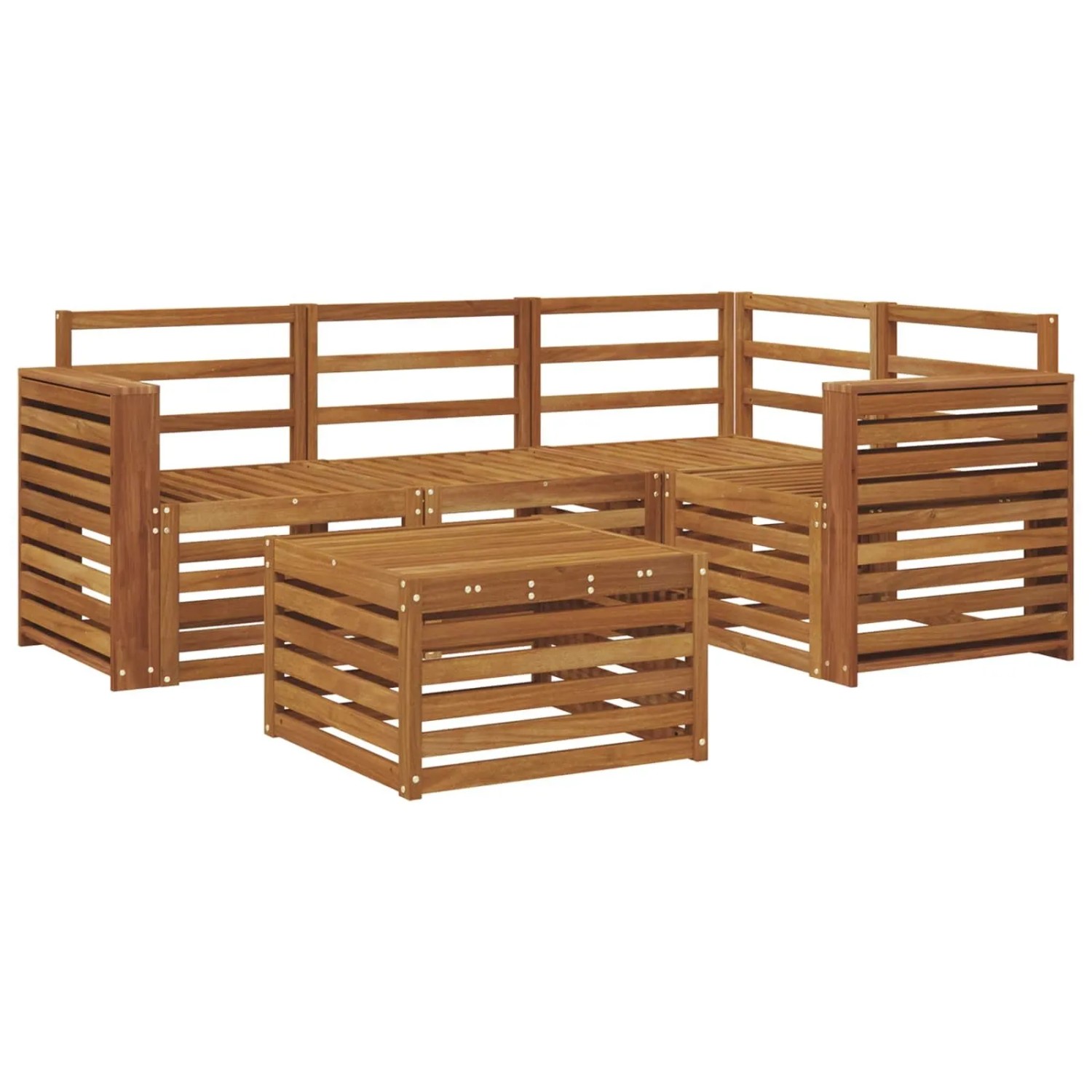 vidaXL Outdoor-Sofagarnitur 5-Tlg Natur Massivholz Akazie 3374774