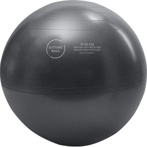 Grauer Sitting Ball Hocker Felt, 65 cm Durchmesser, ideal zum Sitzen und Relaxen.