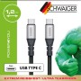 Schwaiger USB-C Kabel, 1,2m, schwarz, unzerstörbar, zum Laden und Synchronisieren.