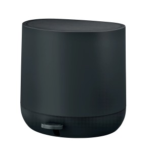 Schwarzer Schöner Wohnen Treteimer Pomino mit Absenkautomatik.