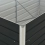 Detailansicht: Anthrazitfarbenes vidaXL Hochbeet (160x80x77 cm) aus Stahl, Eckdetail.