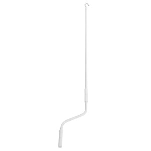 Weiße 150cm Markisenkurbel mit Haken für manuelle Bedienung von Markisen und Sonnenschutz.