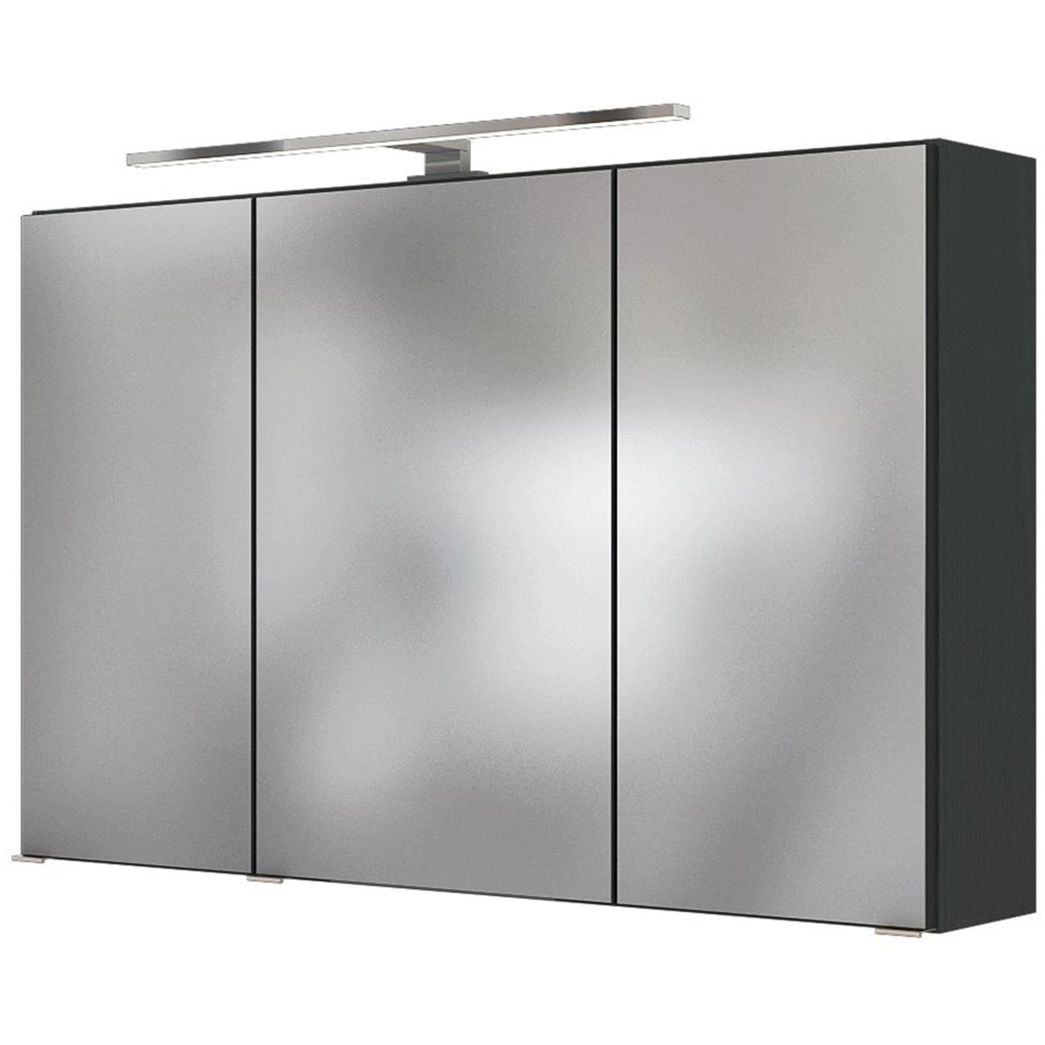 Held Spiegelschrank Verona Graphit 100 cm mit Softclose Türen günstig online kaufen