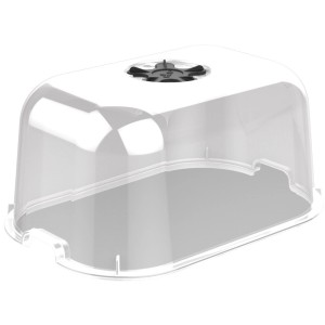 Elho Anzuchthaus S Green Basics Transparent aus Recycling-Kunststoff, Nahaufnahme.