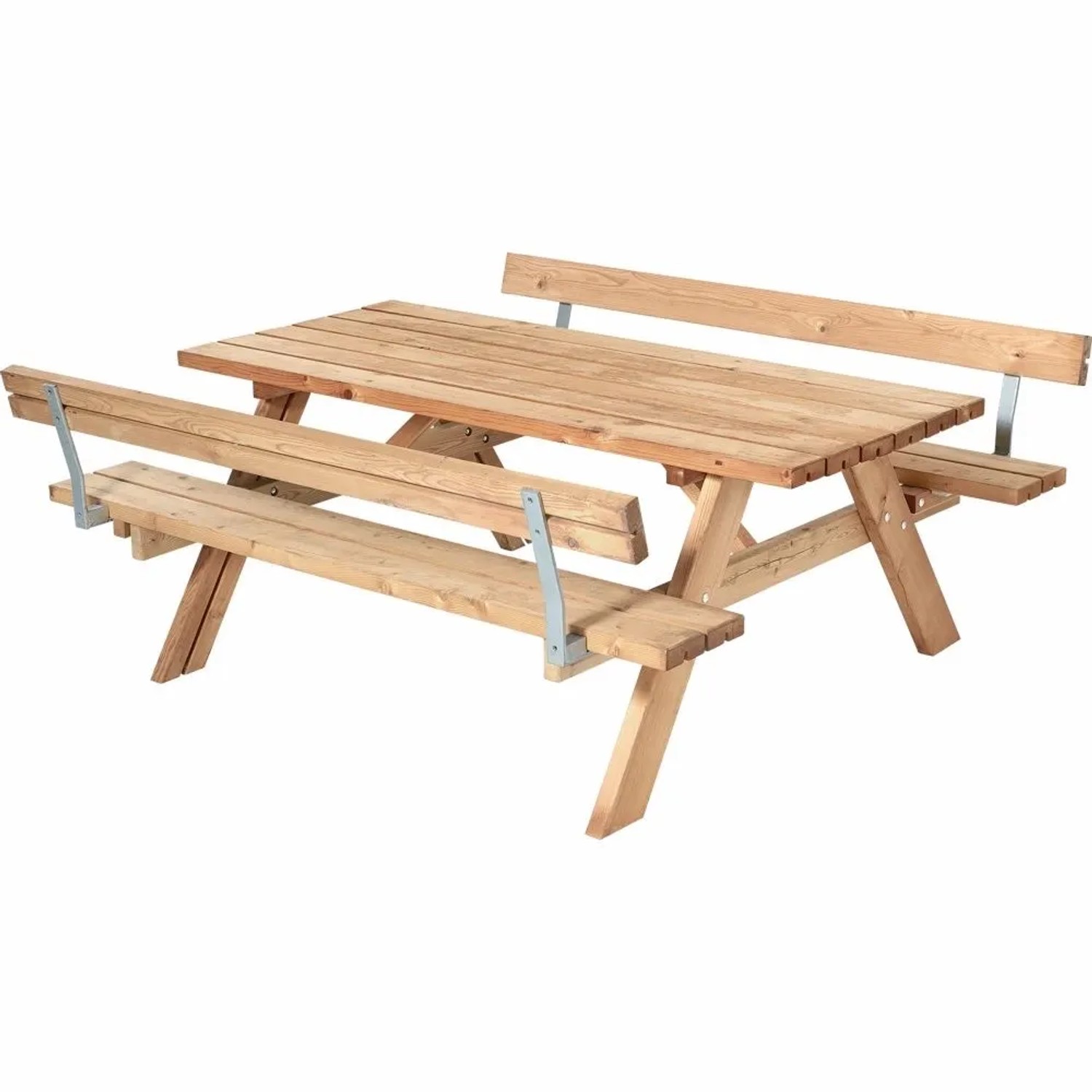 PLUS Gartenmöbel Sitzgruppe 177 cm ThermoWood Klappbar mit 2 Rückenlehnen