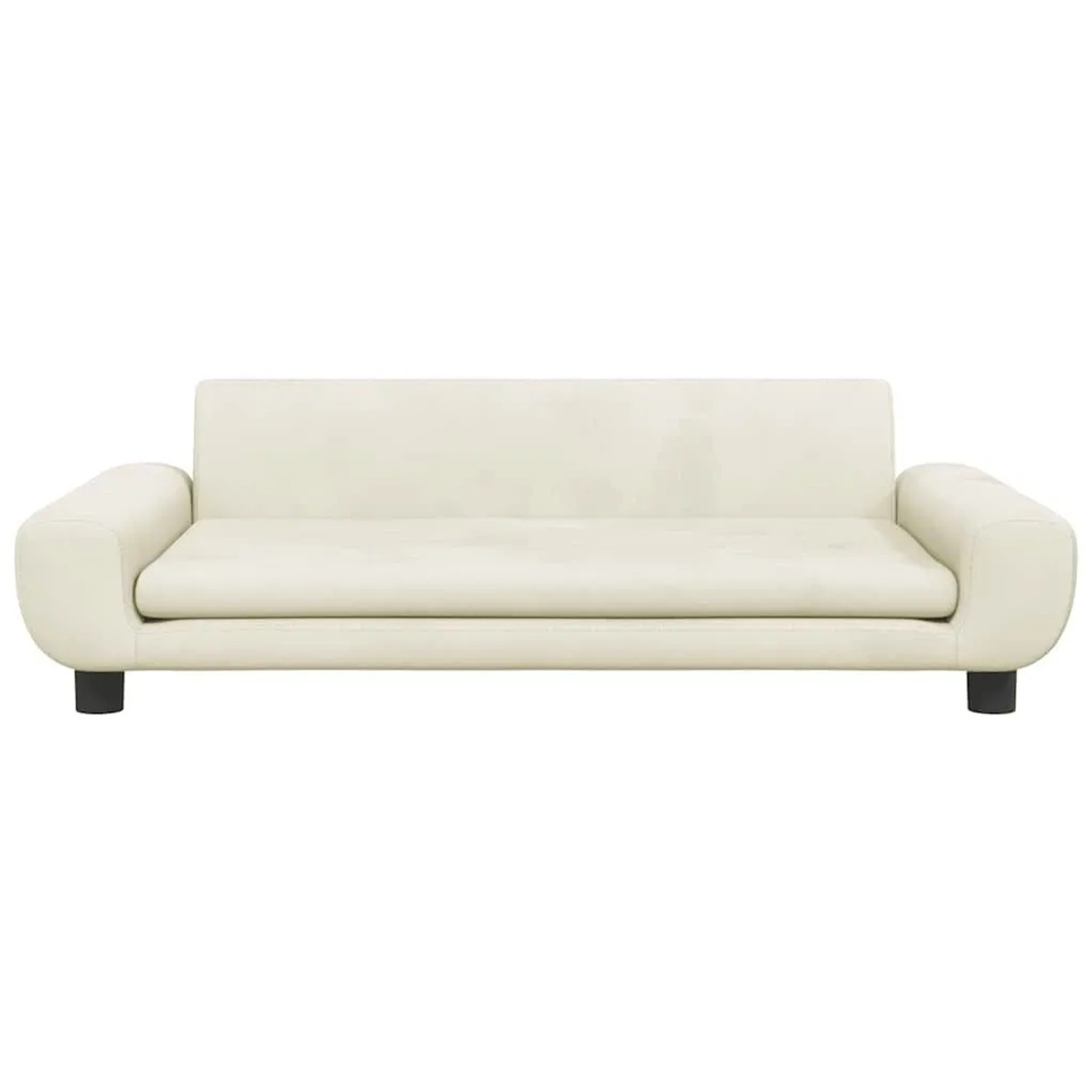 vidaXL Hundebett Creme 100x54x33 cm Samt 171987_3