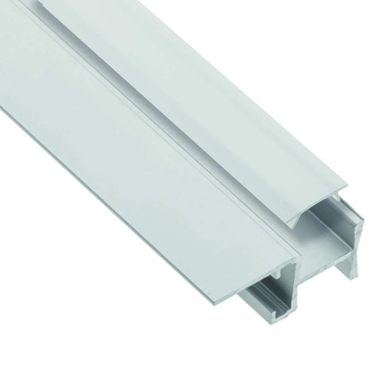 SOTECH LED Profil 49 für Glasplatten 8 Bis 12 mm Stärke 2 m mit Opaler Abdeckung für Drei LED Streifen