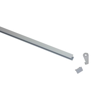 Gardinia Vorhangschienen-Set Lucy, 1-läufig, weiß, 200 cm, mit Zubehör.