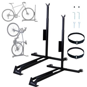 CCLIFE Fahrradständer Boden, 2er Set, vertikal & horizontal, höhenverstellbar für Fahrräder.