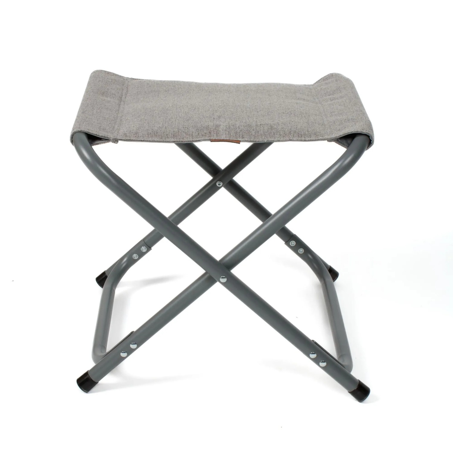 Grauer Eclipse Camping Klapphocker Modell Titan. Kompakter Hocker für Camping, Garten oder Balkon.