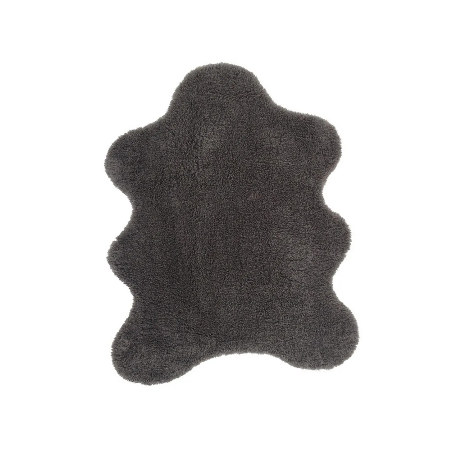 Vercai Rugs Teppich Curly Dunkelgrau 150 x 200 cm