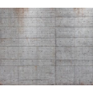 Komar Fototapete Vlies Concrete Blocks, graue Betonblock Optik, 300x250cm