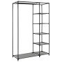 Grauer vidaXL Faltschrank (110x45x175 cm) mit Kleiderstange und Regalfächern.