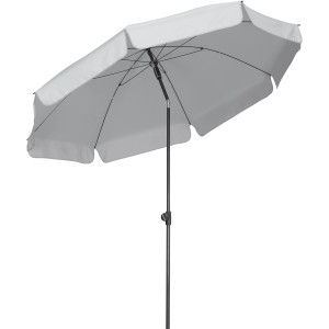 Schneider Balkonschirm, Ø 250 cm, silbergrau, mit Knickfunktion für optimalen Schatten.