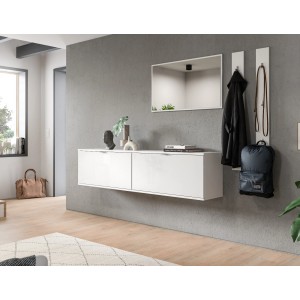 Inn.Furn Garderoben-Set 5-teilig in Weiß Hochglanz 238 cm SystemX