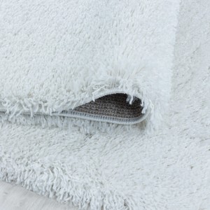 Ayyildiz Hochflorteppich Fluffy 3500 Weiß Ø 120 cm