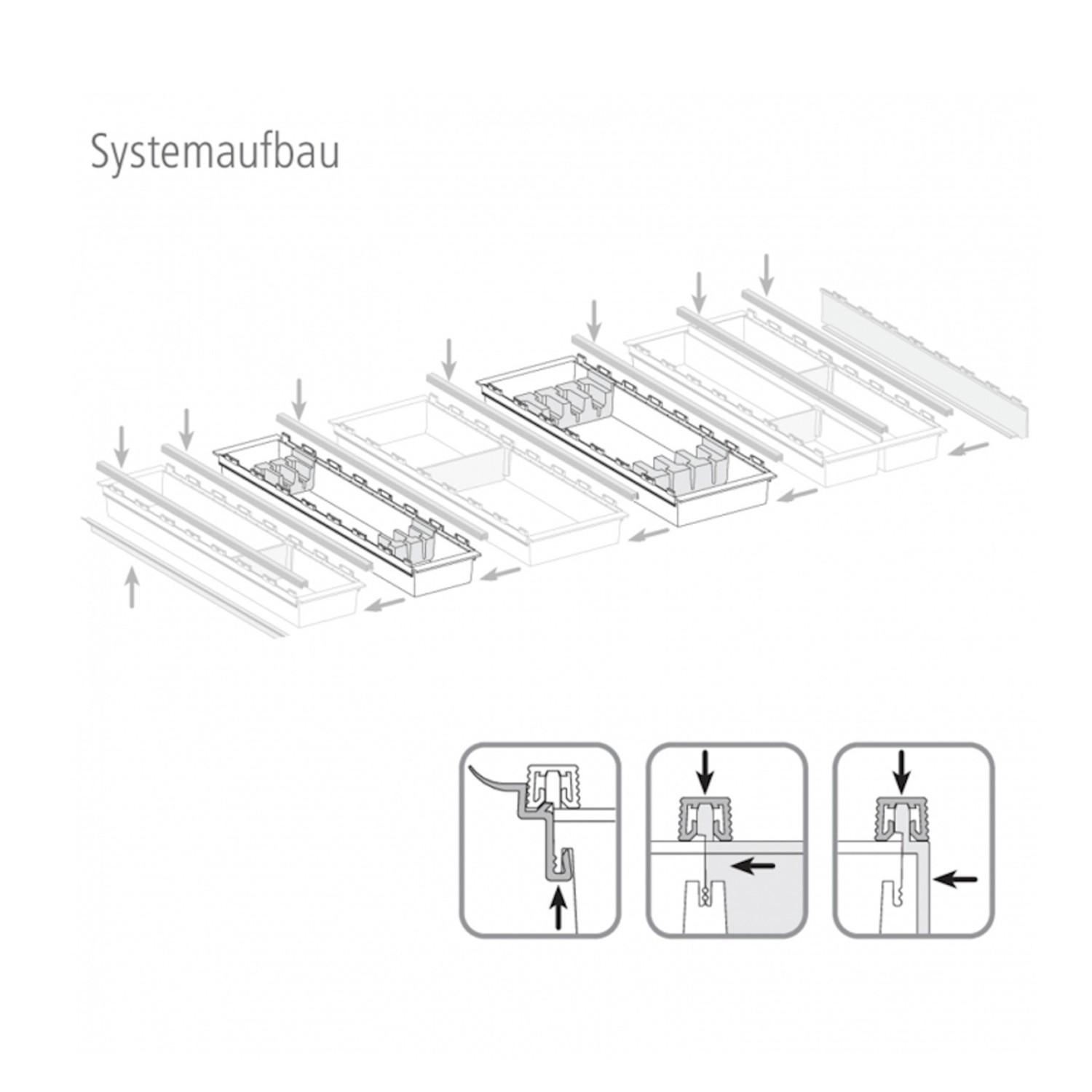 SOTECH Cuisio Besteckeinsatz 500 mm Höhe 55 mm Transluzent Anthrazit Für Blum Legrabox 473 mm_6