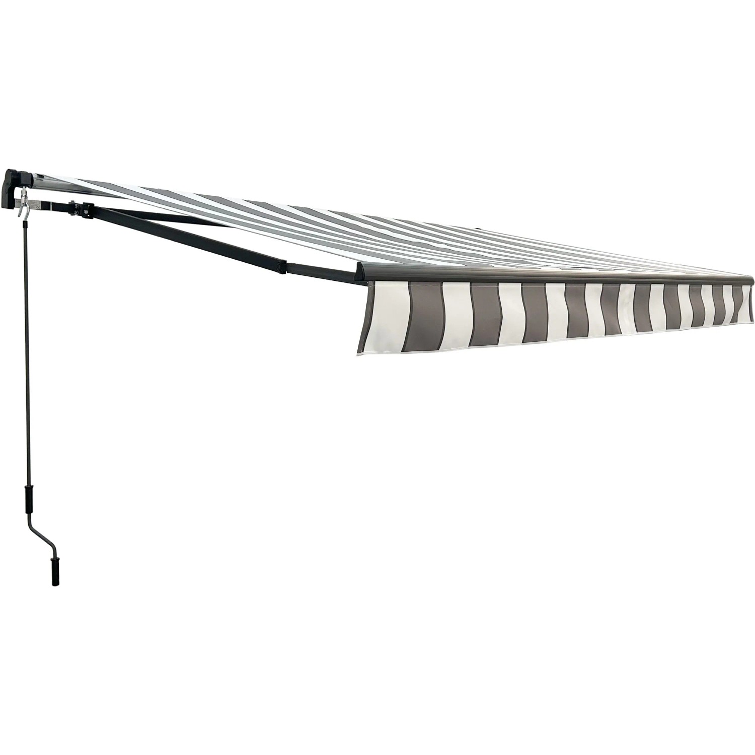 Garden Pleasure Gelenkarmmarkise 20 cm x 200 cm x 295 cm Grau-Weiß