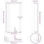 vidaXL Bartischbeine U-Form, 2 Stk., schwarz, Stahl, 40x100 cm. Möbelbeine für Stehtische.