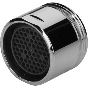 Verchromter Strahlregler Honeycomb PCA M18 für Designarmatur, Wabenstruktur.