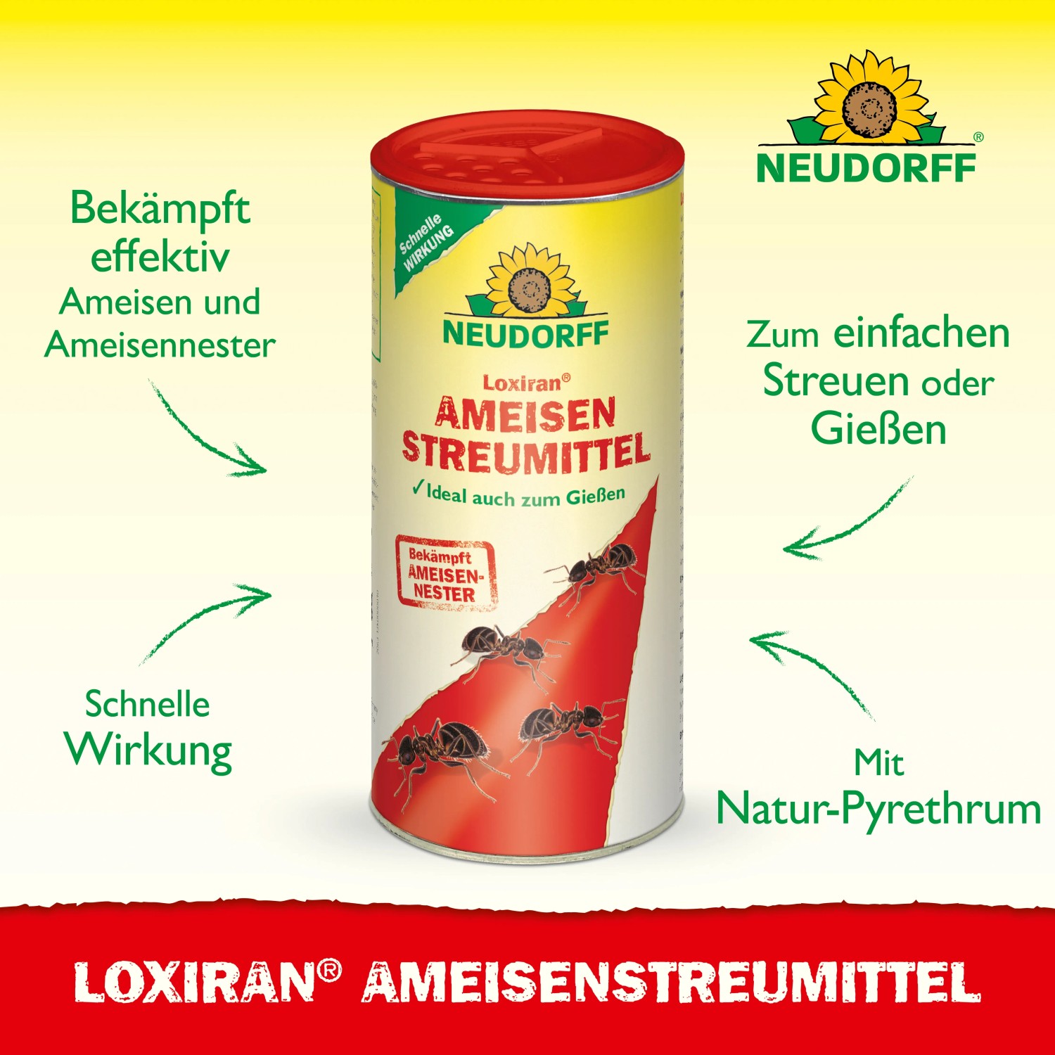Neudorff Loxiran -S Ameisenmittel 500g: Streu- und Gießmittel zur Ameisenbekämpfung.