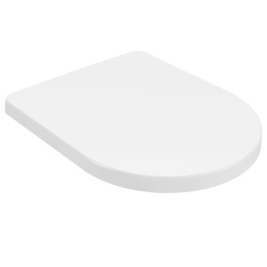 Domberg WC-Sitz, passend für WC DB1004, aus weißem Duroplast mit Absenkautomatik.