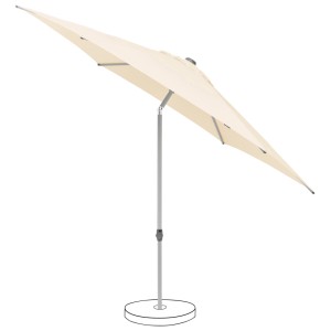 Suncomfort Marktschirm in Sand mit Handöffner und Neigungsfunktion.