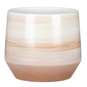 Scheurich Übertopf Alva 786, Ø 13 cm, Stein Hell, Keramiktopf für Innenräume.