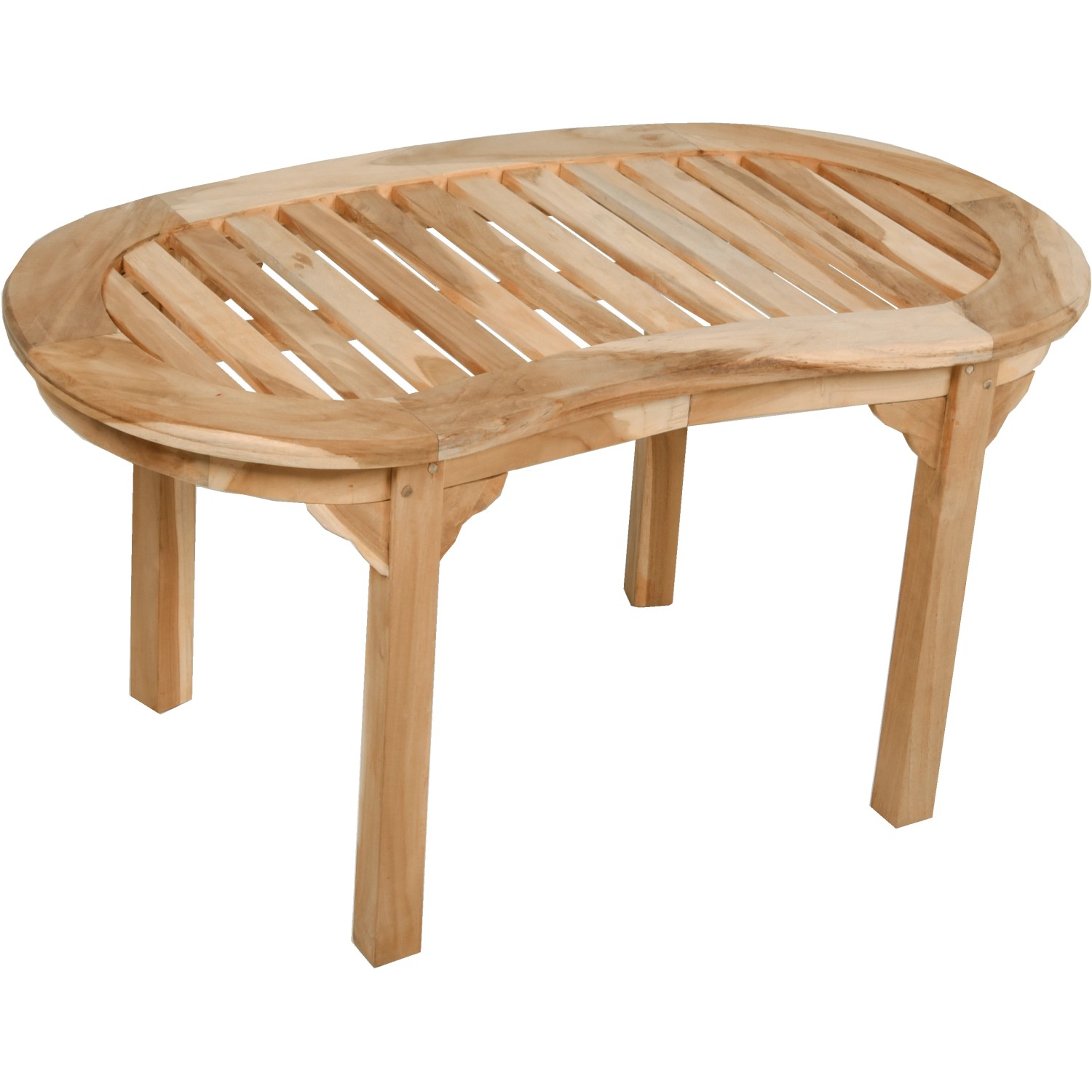 Garden Pleasure Gartentisch AMBON Oval Teak 45 cm x 90 cm