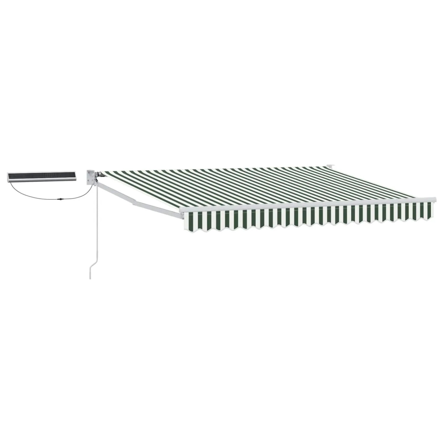 vidaXL Elektrische Ausziehbare Markise Grün und Weiß 3 x 2,5 m 3419948