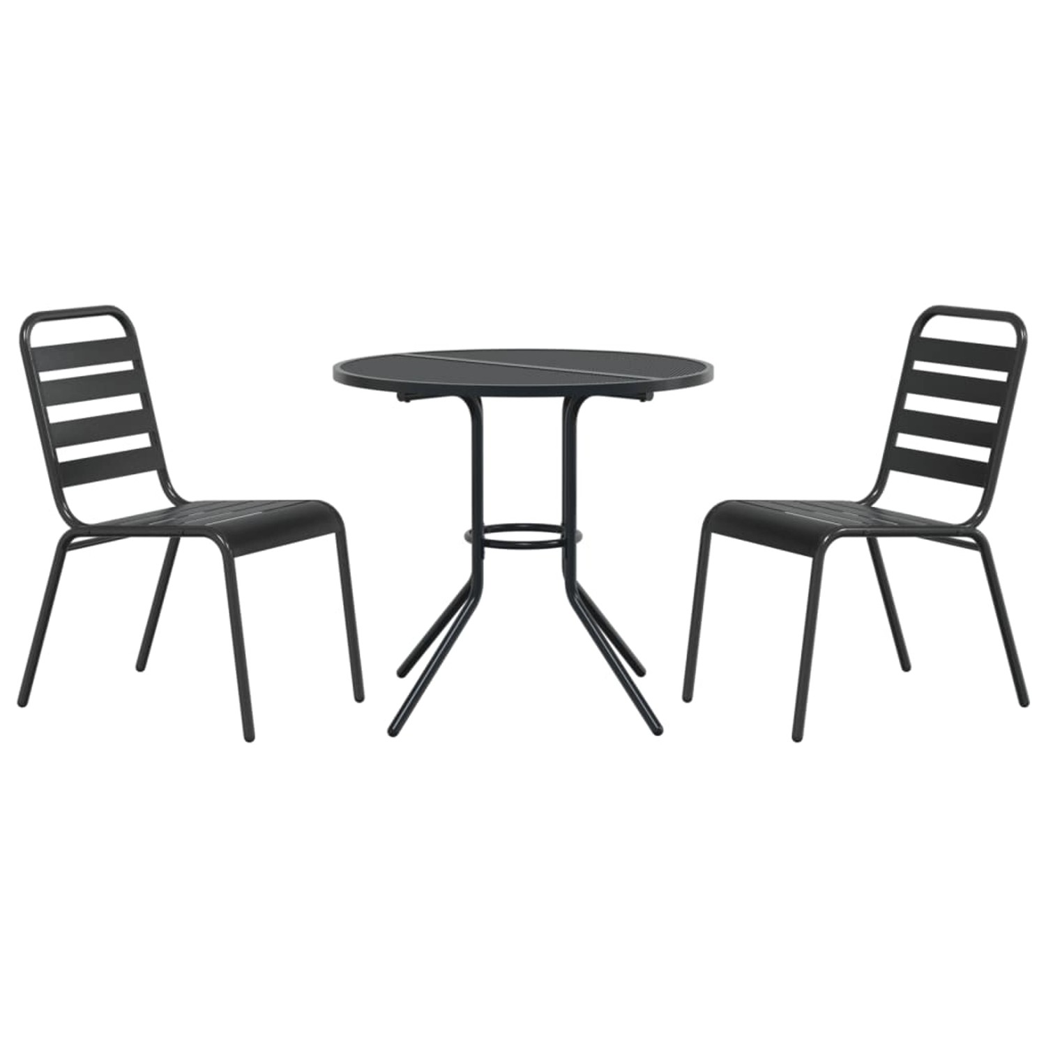 vidaXL Gartenstuhl-Set 3-Tlg Stapelbar Pulverbeschichteter Stahl 3283764 günstig online kaufen