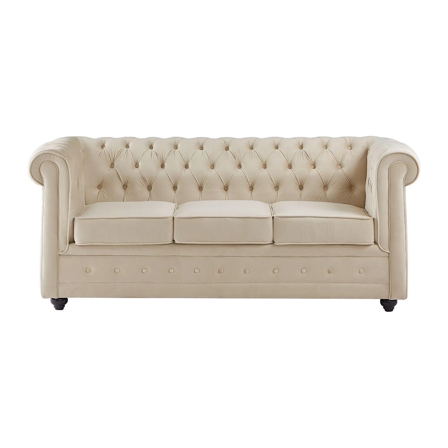 Vente-unique Schlafsofa Chesterfield Beige 208 cm