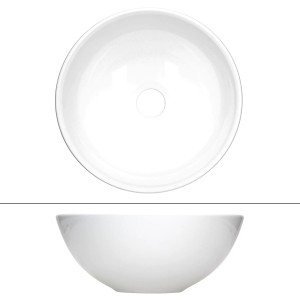 ML-Design Handwaschbecken, Keramik, weiß glänzend, rund, inkl. Ablaufgarnitur.